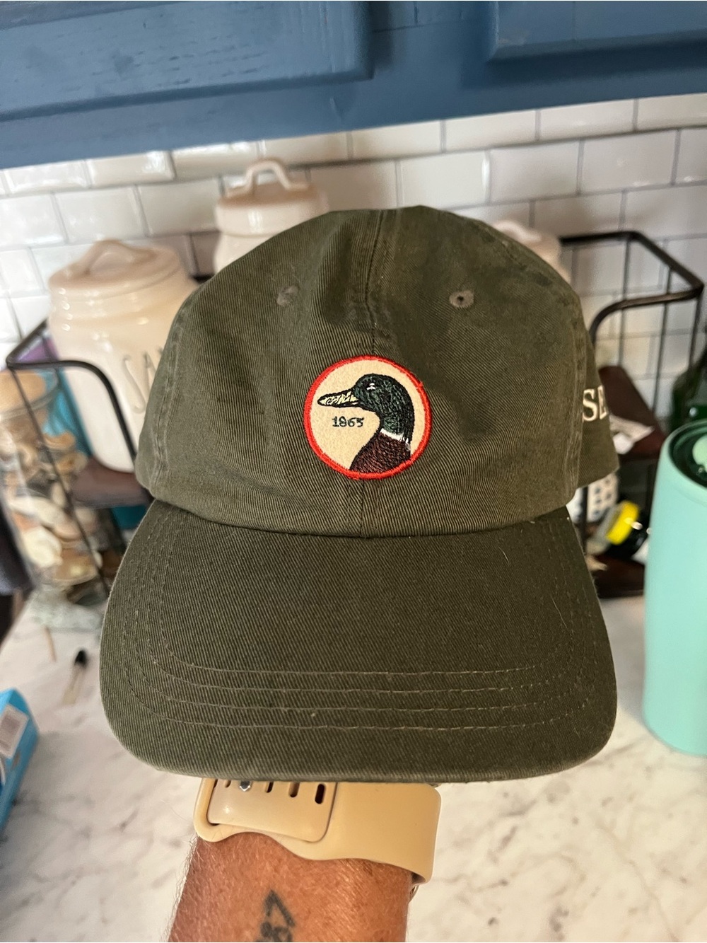 Duck Head X Sewe Collab Olive Green Duck Patch Cap Nwot